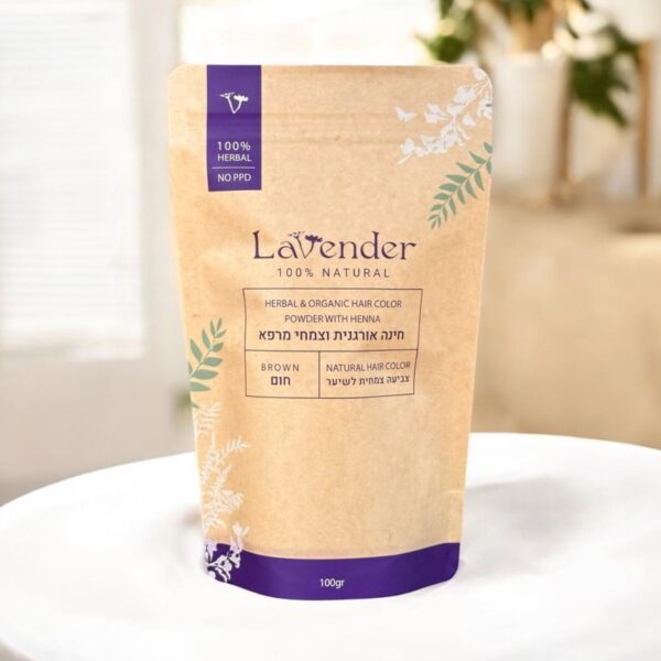 חינה בצבע חום לצביעת שיער טבעית