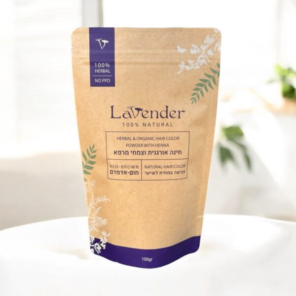 חינה חום אדמדם לצביעת שיער טבעית