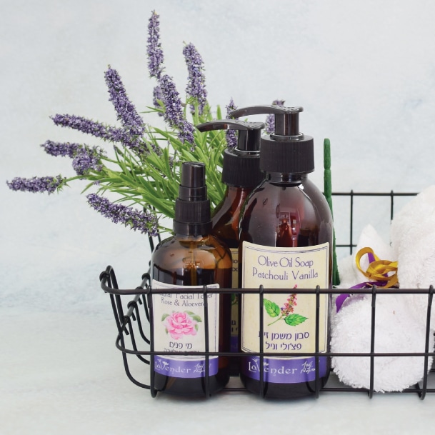 סבון משמן זית פצ'ולי וניל ומי פנים